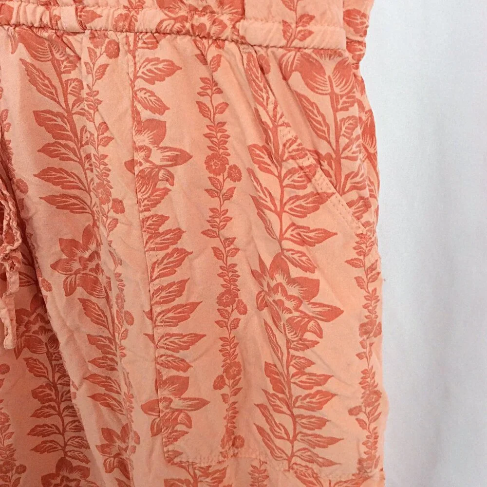 Time and Tru Women's Tank Dress Size Large Floral‎ V-Neck Sleeveless Tie Waist